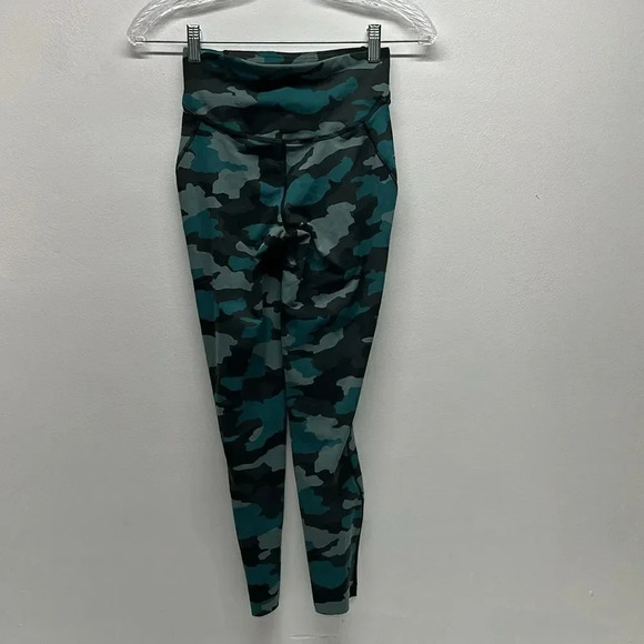 Lululemon Base Pace Tight Leggings High Rise 25" Heritage 365 Camo Green Teal 4 - Picture 4 of 8